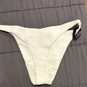ARK Swimwear High Cut White Women's Swim Bottom